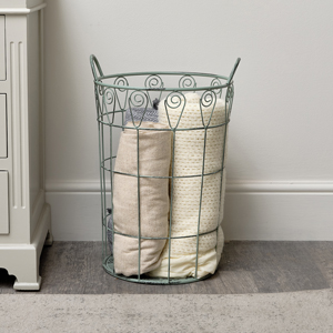 Sage Green Laundry Storage Basket