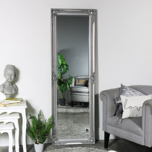 Ornate Silver Full Length Mirror 168cm x 54cm