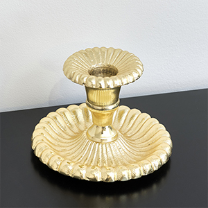 Ornate Vintage Gold Chamber Candlestick Holder