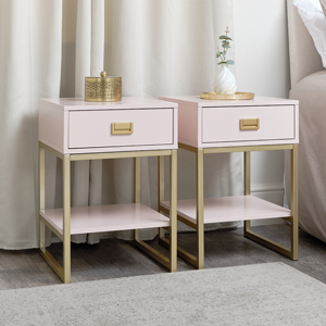 Pair of One Drawer Bedside Tables