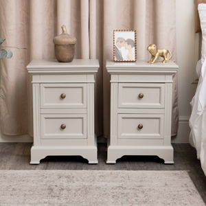 Pair of 2 Drawer Bedside Tables