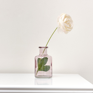 Pink Glass Bottle Vase