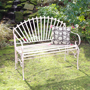 Pink Painted Garden Bench 103cm