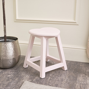 Pink Wooden Stool