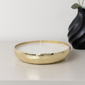 Round Gold 3 Wick Candle