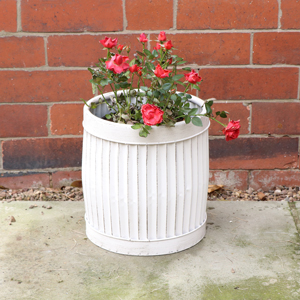 Round Ivory Planter