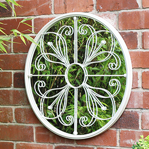 	Round Metal Vintage Cream Mirror 60cm x 60cm
