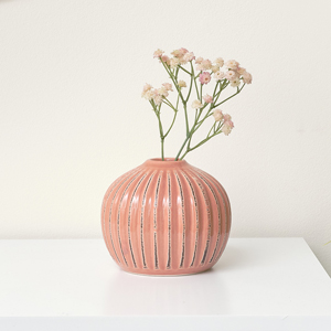 Round Pink Vase