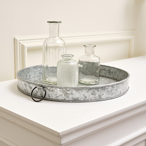 Steel Silver Round Display Tray