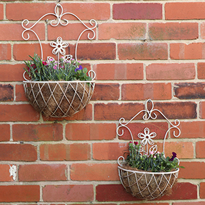 Antique Cream Wall Planters