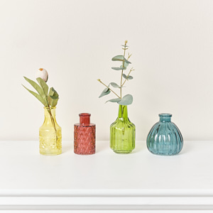 Set of 4 Colourful Bottle Vase