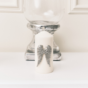 Silver Angel Wings Candle Pin