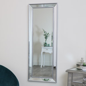 Silver Full Length Wall Mirror 45cm x 121cm 