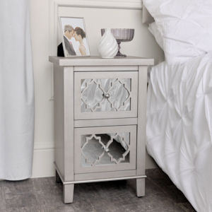 Silver Bedside Table