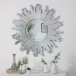 Silver Sunburst Wall Mirror