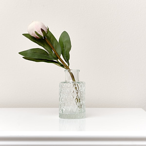 Small Clear Geometric Glass Bottle Vase