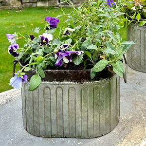 Small Metal Planter Pot