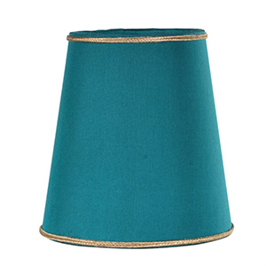 Small Teal & Gold Silk Lamp Shade