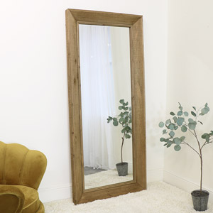 Tall Rustic Wooden Mirror 84.5cm x 189cm