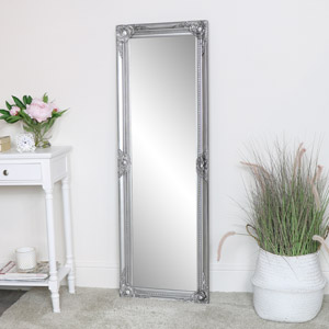 Extra Large Ornate Silver Wall/Leaner Mirror 100cm x 200cm