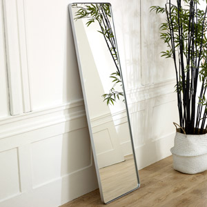 Tall Silver Wall / Floor / Leaner Mirror 47cm x 142cm