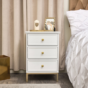 Three Drawer Bedside Table