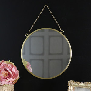 Vintage Gold Round Wall Mirror 25cm x 25cm