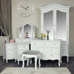 White 7 Piece Bedroom Furniture Set