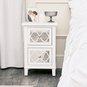 White Bedside Table