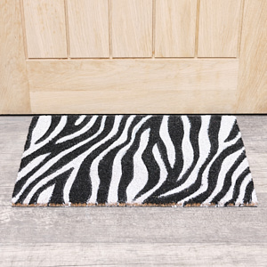 Zebra Print Door Mat