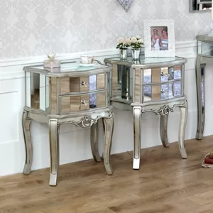Pair of 2 Drawer Bedside Tables